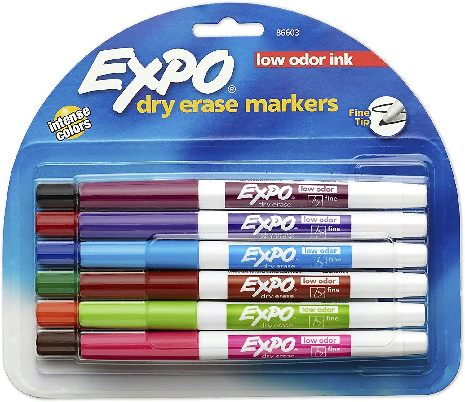 EXPO Low Odor Fine Tip Dry Erase Marker (12-Pack)