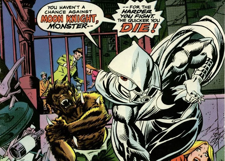 An insert from the Moon Knight comic