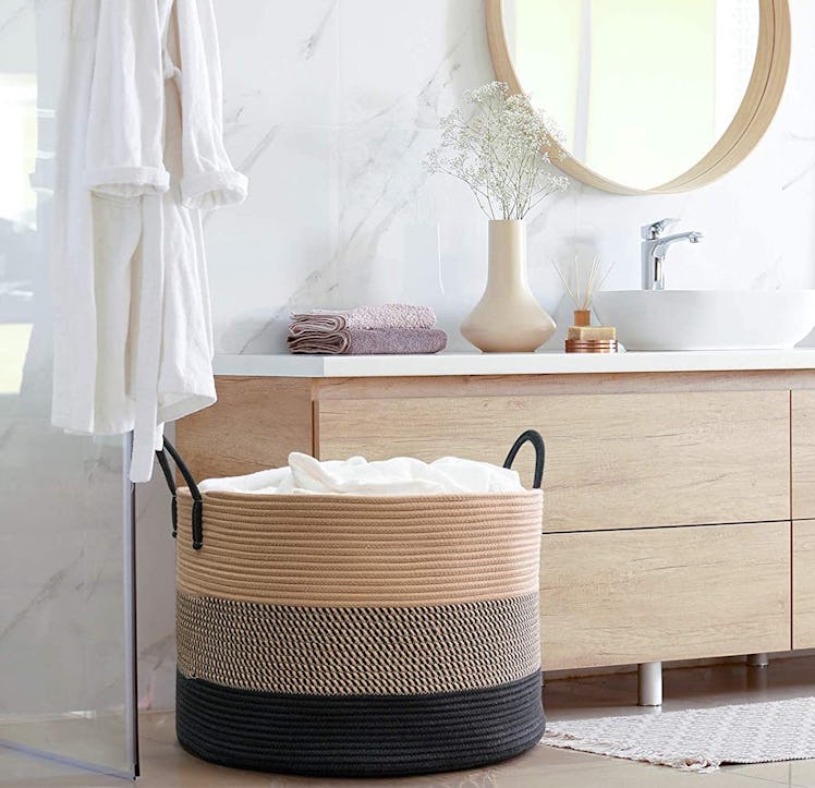 INDRESSME Woven Rope Storage Basket