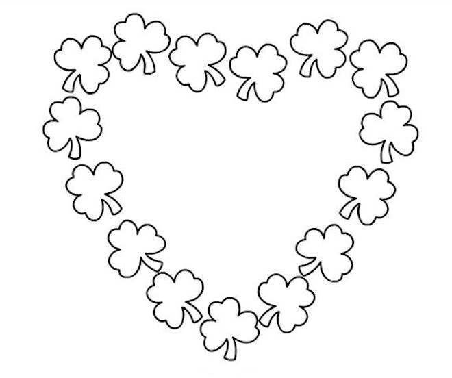 Shamrock heart is a great coloring page for kids