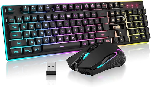 RedThunder K10 Wireless Gaming Keyboard and Mouse Combo