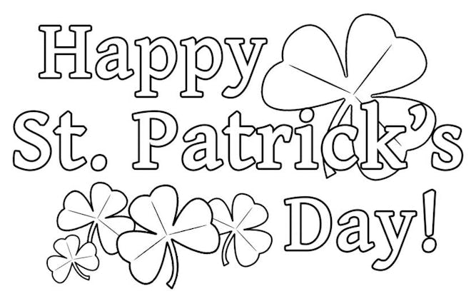 Happy St. Patrick's Day Sign is a great St. Patrick's day coloring page