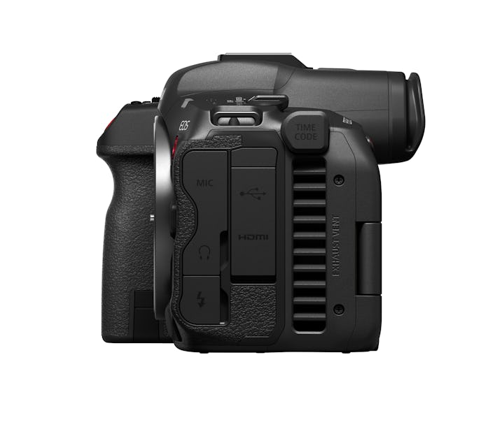 Side view of Canon's EOS R5 C
