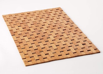 ZPirates Natural Bamboo Wood Bath Mat