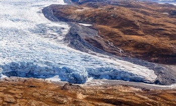 Melting Greenland polar ice cap