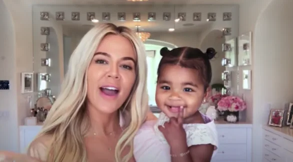 Khloe is selling True's old clothes.