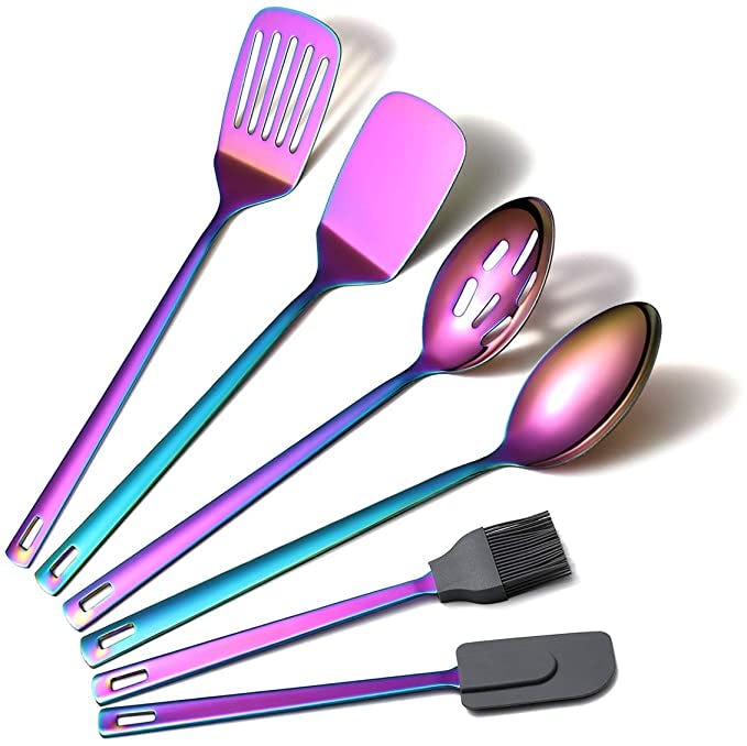 HOMQUEN Rainbow Kitchen Utensils Set (6-Piece)