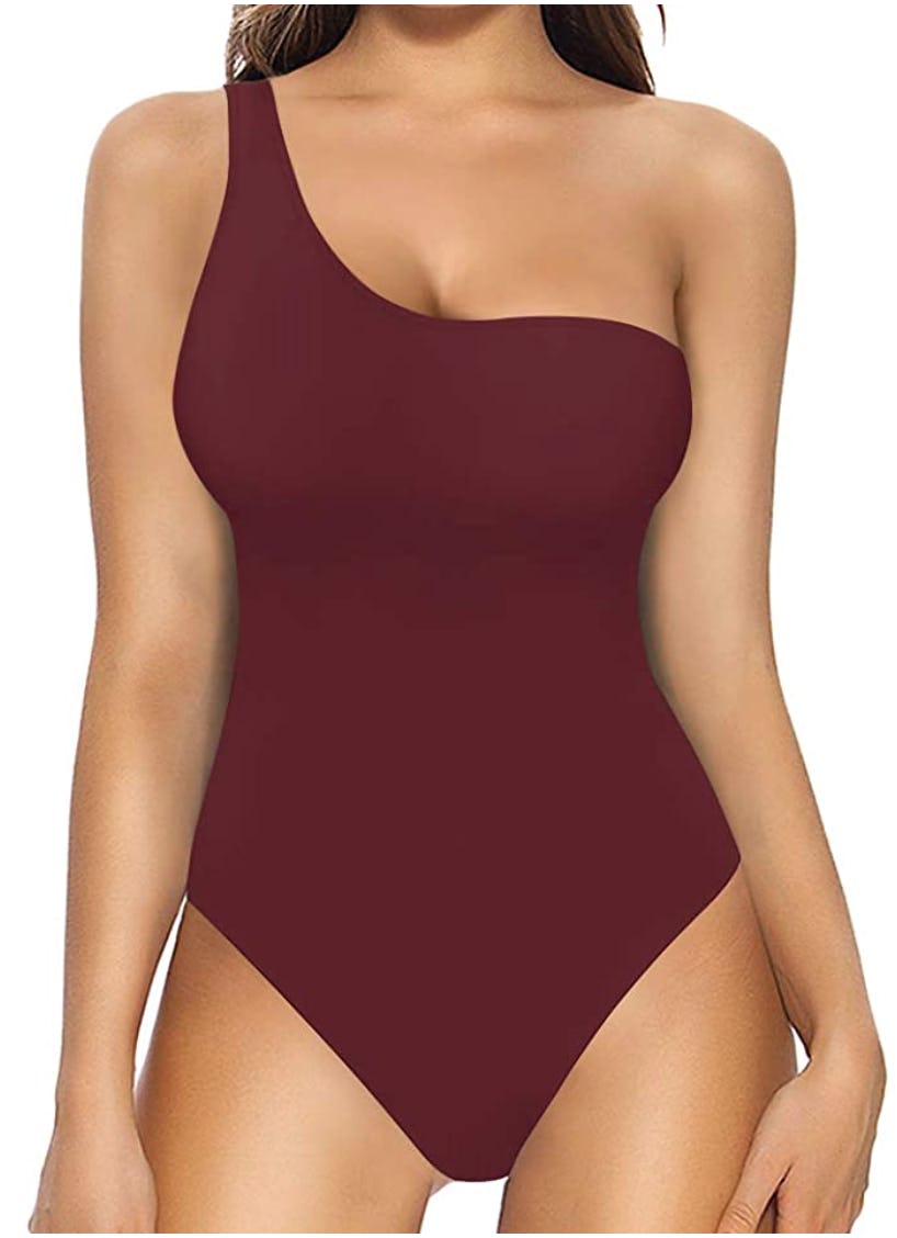 MANGOPOP One-Shouldered Tank Top Bodysuit