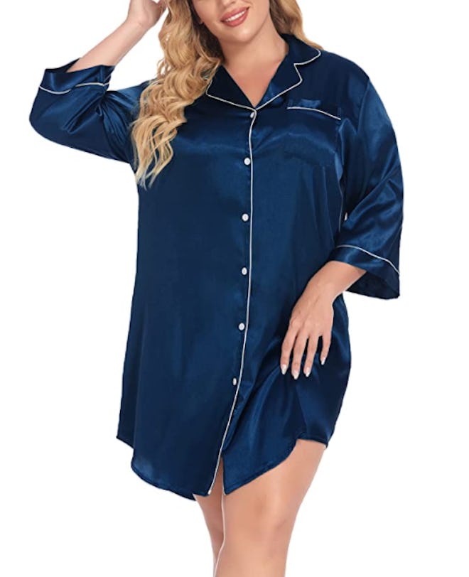 IN’VOLAND Satin Sleep Shirt