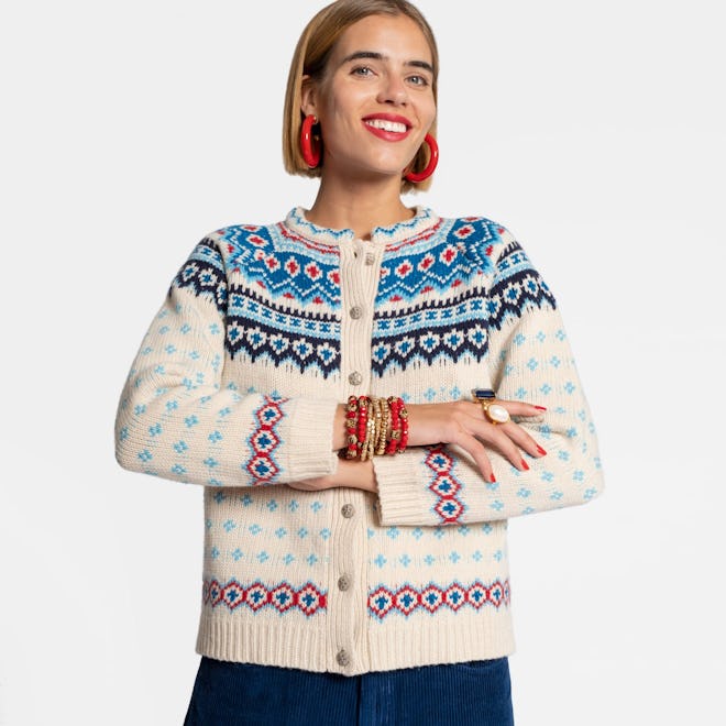 Fair Isle Cardigan Sweater