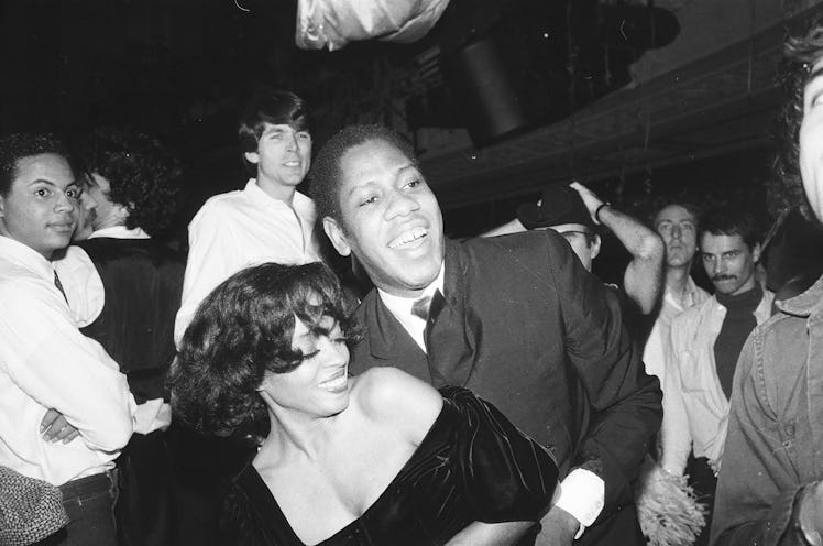 Diana Ross and André Leon Talley dancing