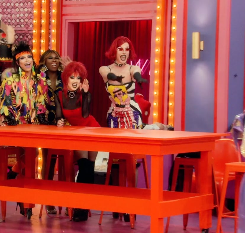 The first-look clip of 'Drag Race' Season 14, Episode 3 shows the two groups of queens meeting up.