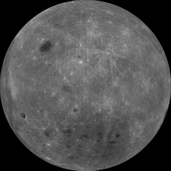 far side of the moon showing fewer significant craters