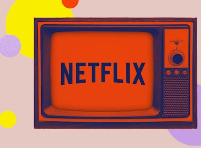 The Netflix logo on a TV set