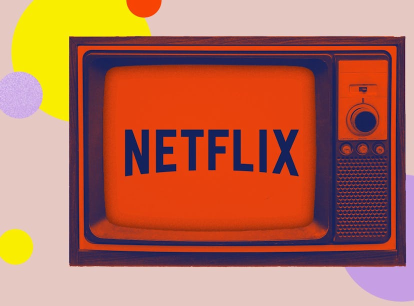 The Netflix logo on a TV set