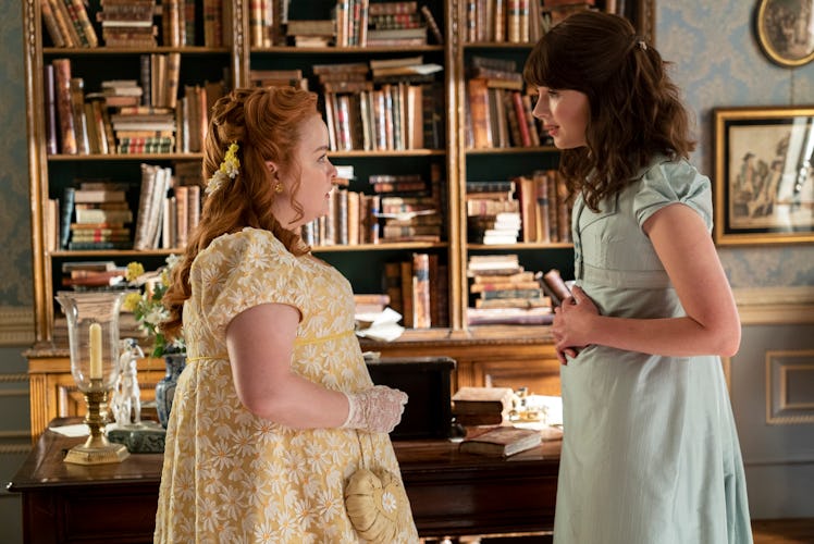 Bridgerton Season 2 still of Penelope and Eloise