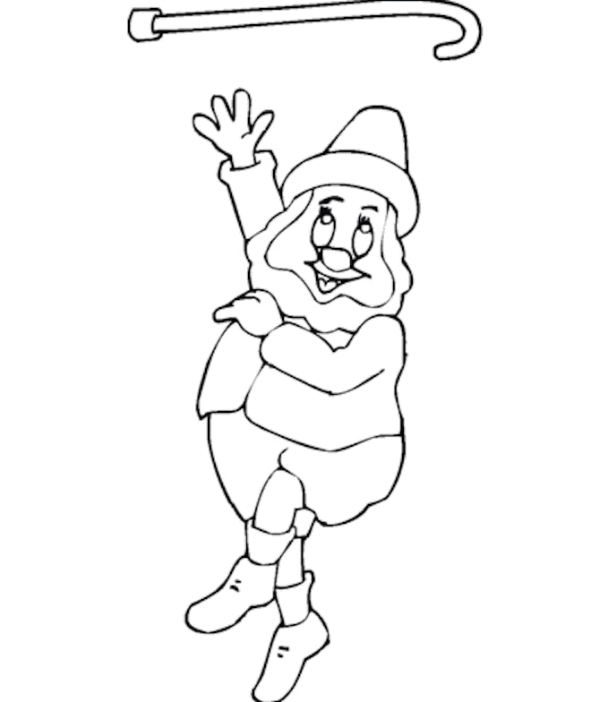 Dancing leprechaun is a great St. Patricks' Day coloring page