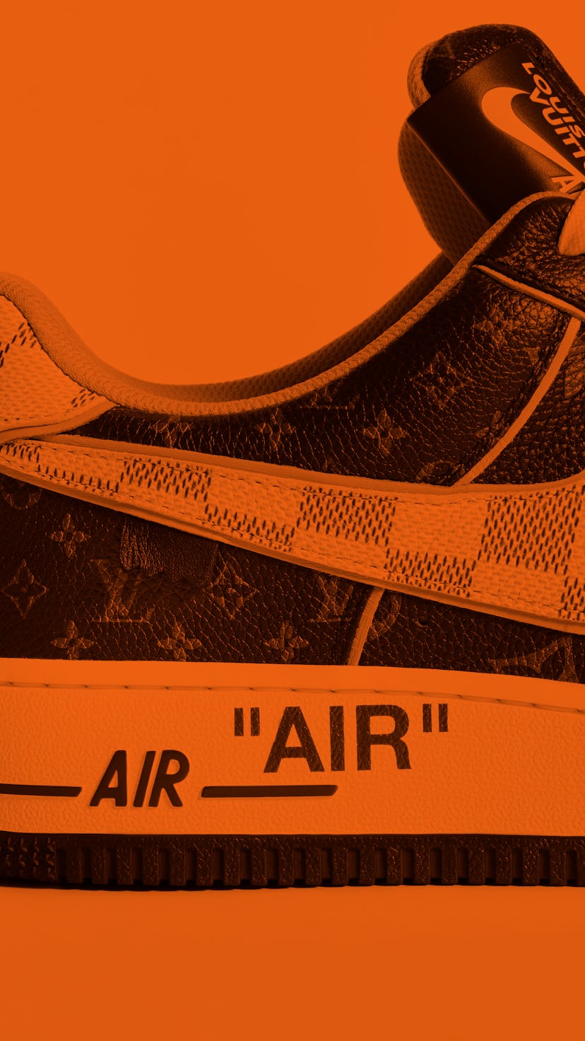 Virgil Abloh's Louis Vuitton x Nike Air Force 1 sneaker.