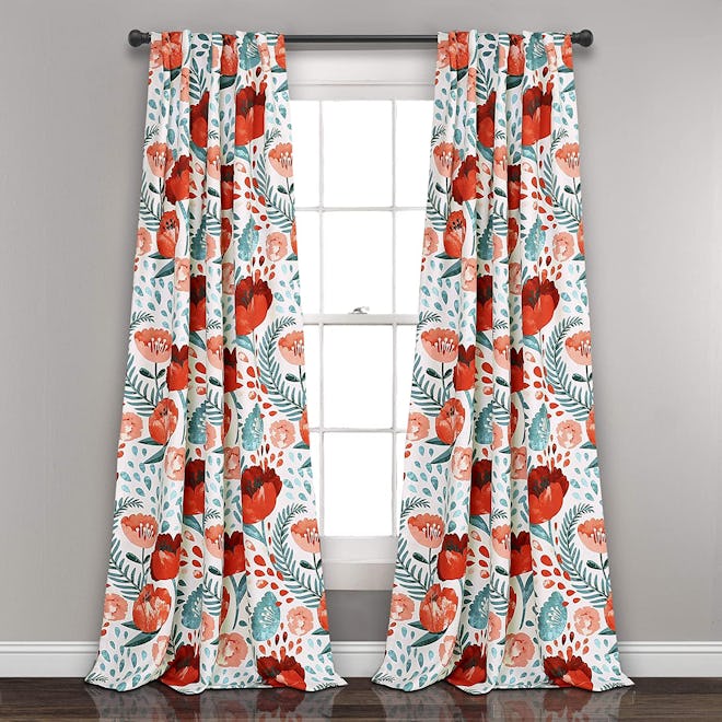 Lush Decor Poppy Garden Curtains
