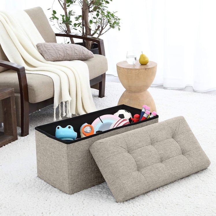 Ornavo Home Foldable Linen Storage Ottoman