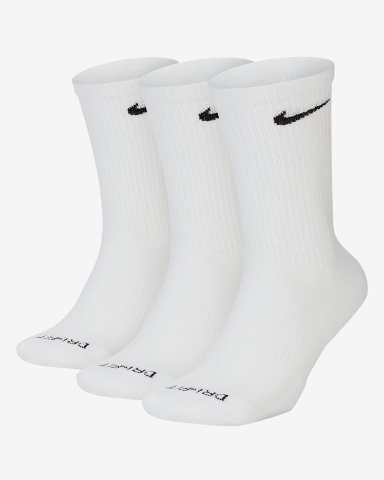 Nike white crew socks.