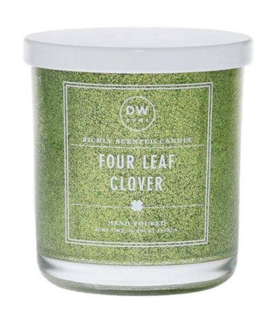 This Four Leaf Clover Medium Single-Wick Candle for St. Patrick's Day makes a great gift.