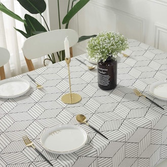 SASTYBALE Geometric Cotton-Linen Tablecloth