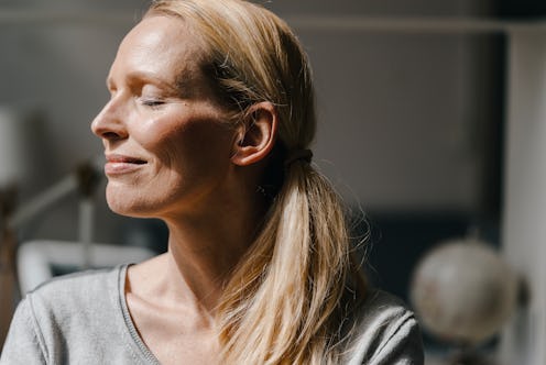 older woman in the sunshine