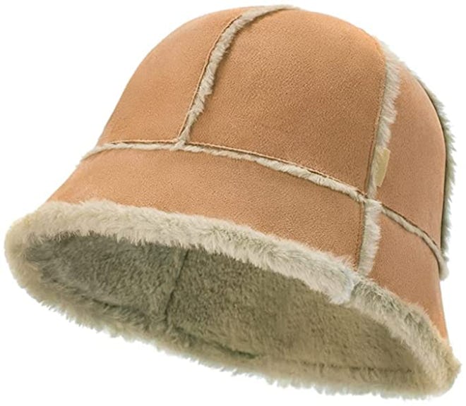 OHYOGA Winter Faux Fur Bucket Hat