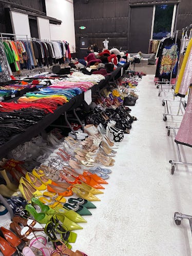 A view of the wardrobe.