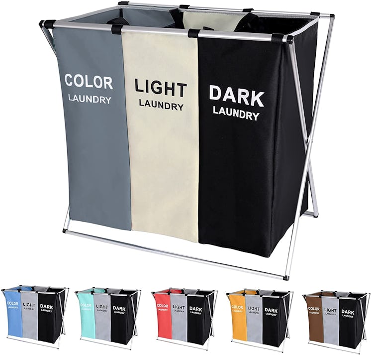 BRIGHTSHOW 3-Section Laundry Hamper