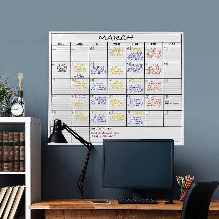 OfficeThink Dry Erase Laminated Jumbo Wall Calendar