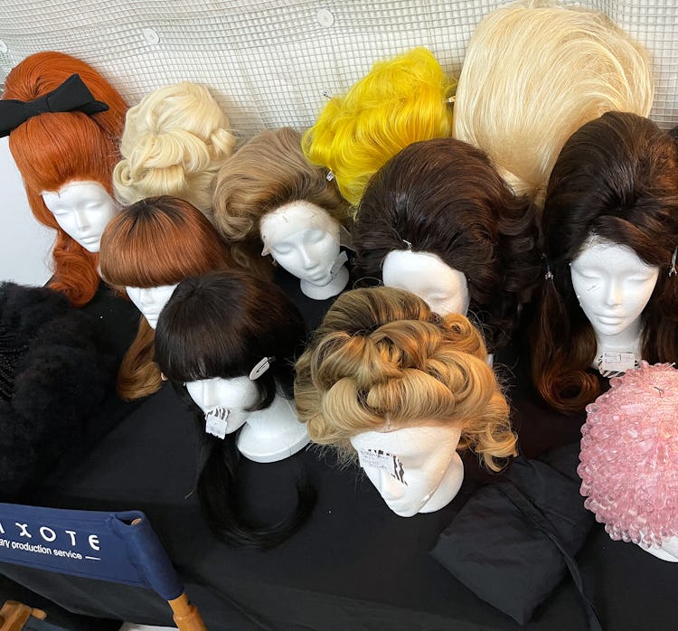 A selection of hairstylist Ali Pirzadeh’s wigs.