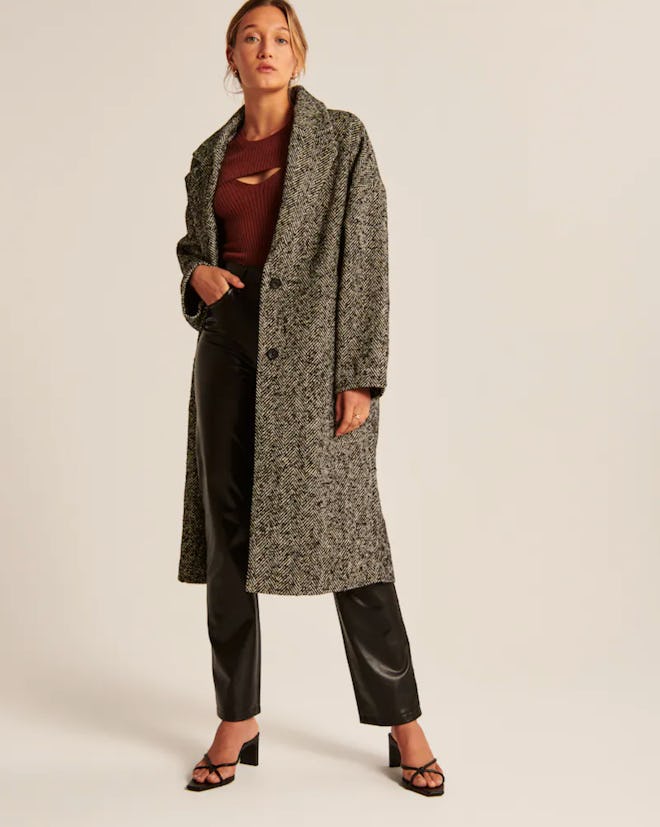 Slouchy Textured Dad Coat