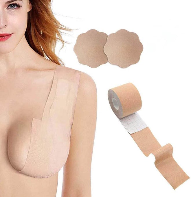 Akela Tape and Petal Backless Nipple Cover Set