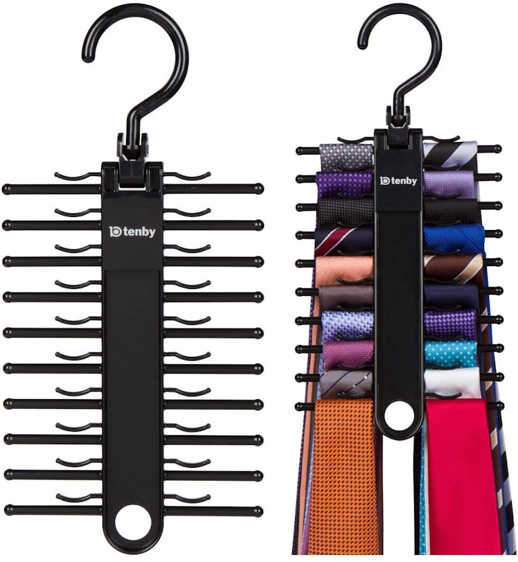 Tenby Living Black Tie Rack (2-Pack)