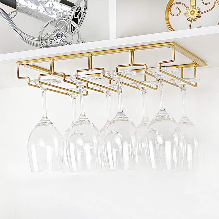 FOMANSH Wine Glass Rack Under Cabinet