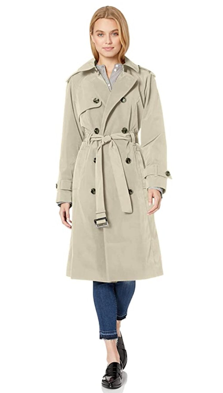 London Fog 3/4 Length Double-Breasted Trench Coat