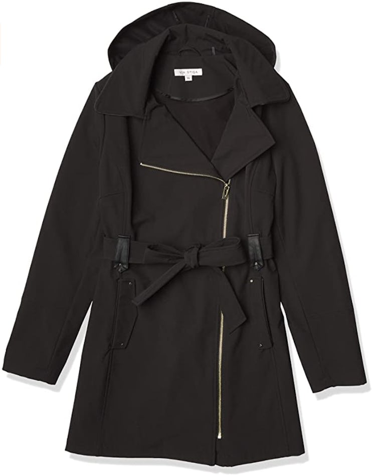 VIA SPIGA Petite Hooded Trench Coat