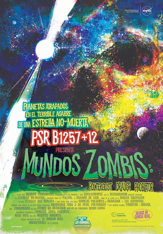 nasa poster of PSR B1257+12 as a horror movie