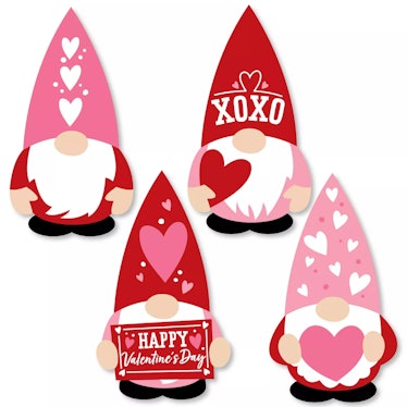 Target's Valentine's Day gnome decorations include the cutest cutouts for your table and snacks.