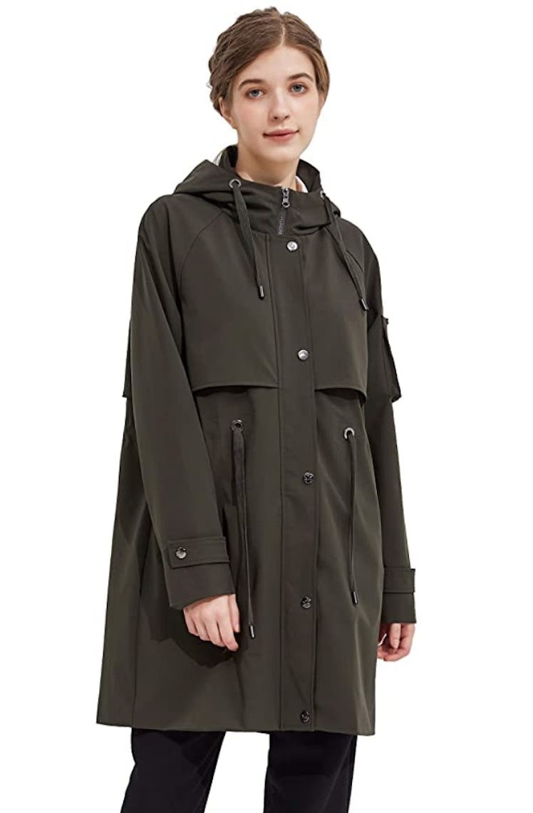 Orolay Long Windbreaker Hooded Light Jacket 