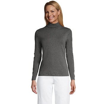 Lands' End Lightweight Fitted Long Sleeve Turtleneck