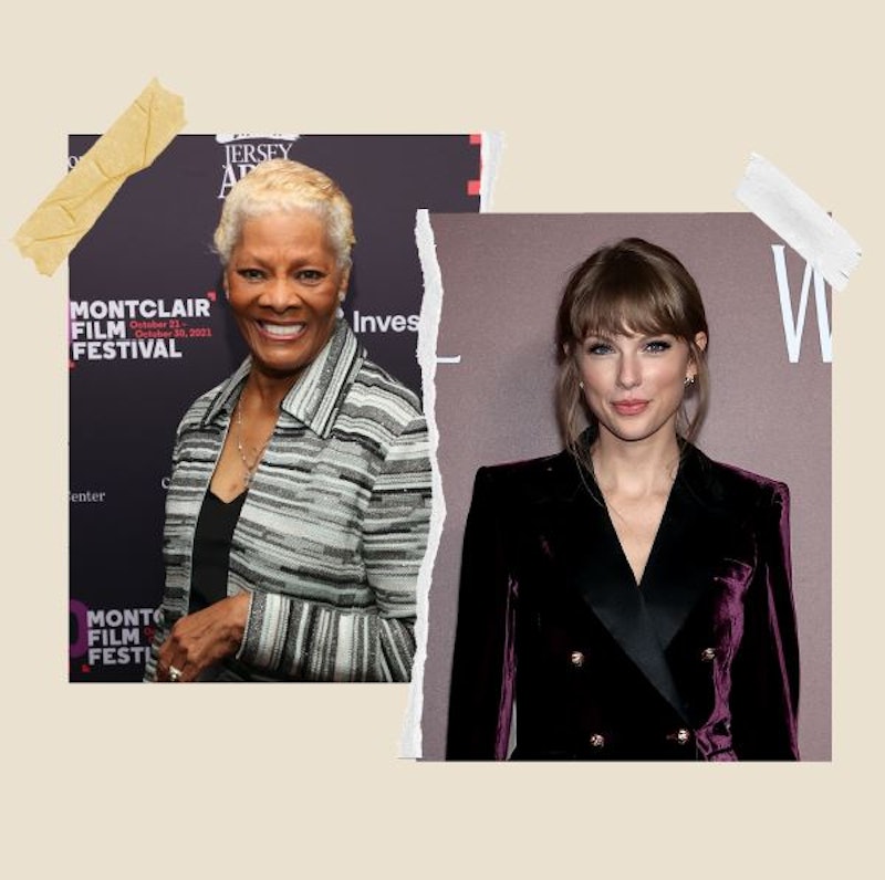 Dionne Warwick (at the 2021 Montclair Film Festival) plans to find a scarf for Taylor Swift (at the ...