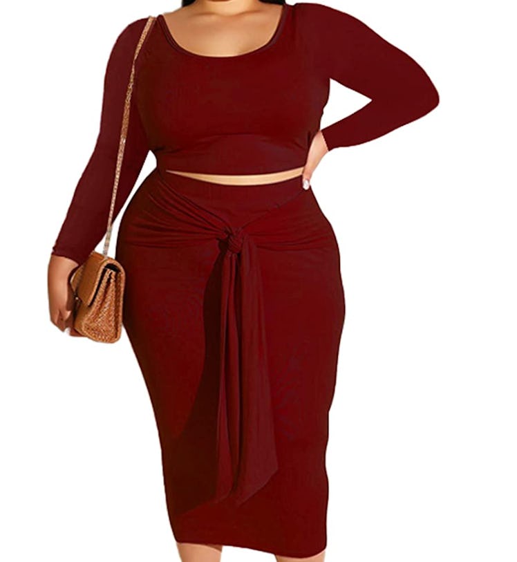 Lexiart Two Piece Midi Dress