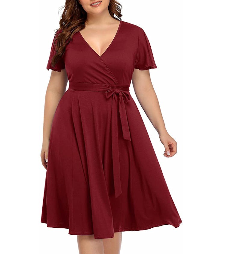 Pinup Midi Wrap Dress