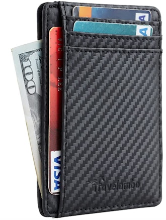 Travelambo Slim Leather Wallet with RFID Blocking