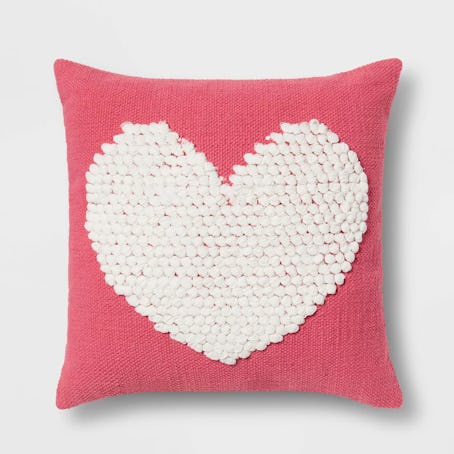 Threshold Textured Loop Heart Pillow