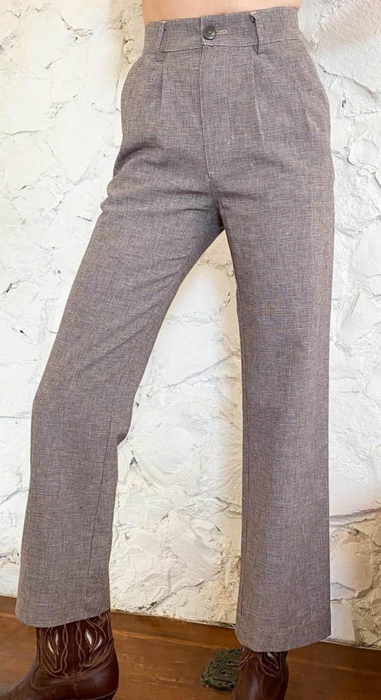 The Pants - Linen Houndstooth