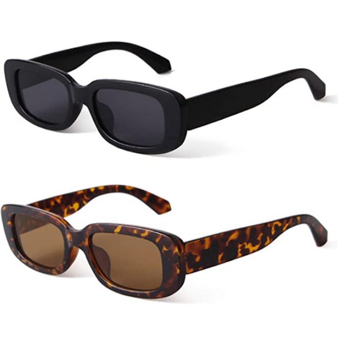 BUTABY Rectangle Sunglasses (2-Pack)